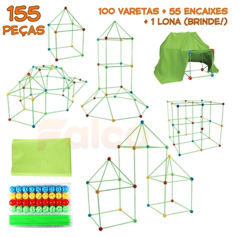 Kit de Construção Cabana Kids + Lona (BRINDE!) + Ebook Desenvolvimento Infantil (BRINDE!) - Startech Store