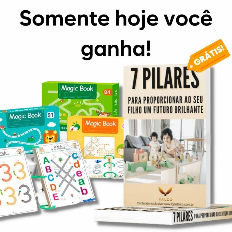 Caderno de Traço e Desenho Infantil Magic Book + Ebook Desenvolvimento Infantil (BRINDE!) - Startech Store