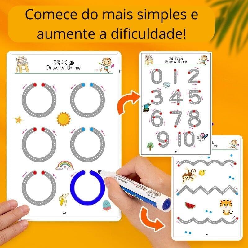 Caderno de Traço e Desenho Infantil Magic Book + Ebook Desenvolvimento Infantil (BRINDE!) - Startech Store