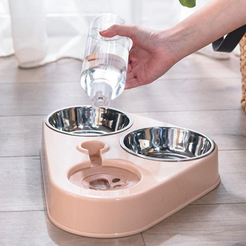 Tigela de Comida e Água com Garrafa para Pets - Startech Store